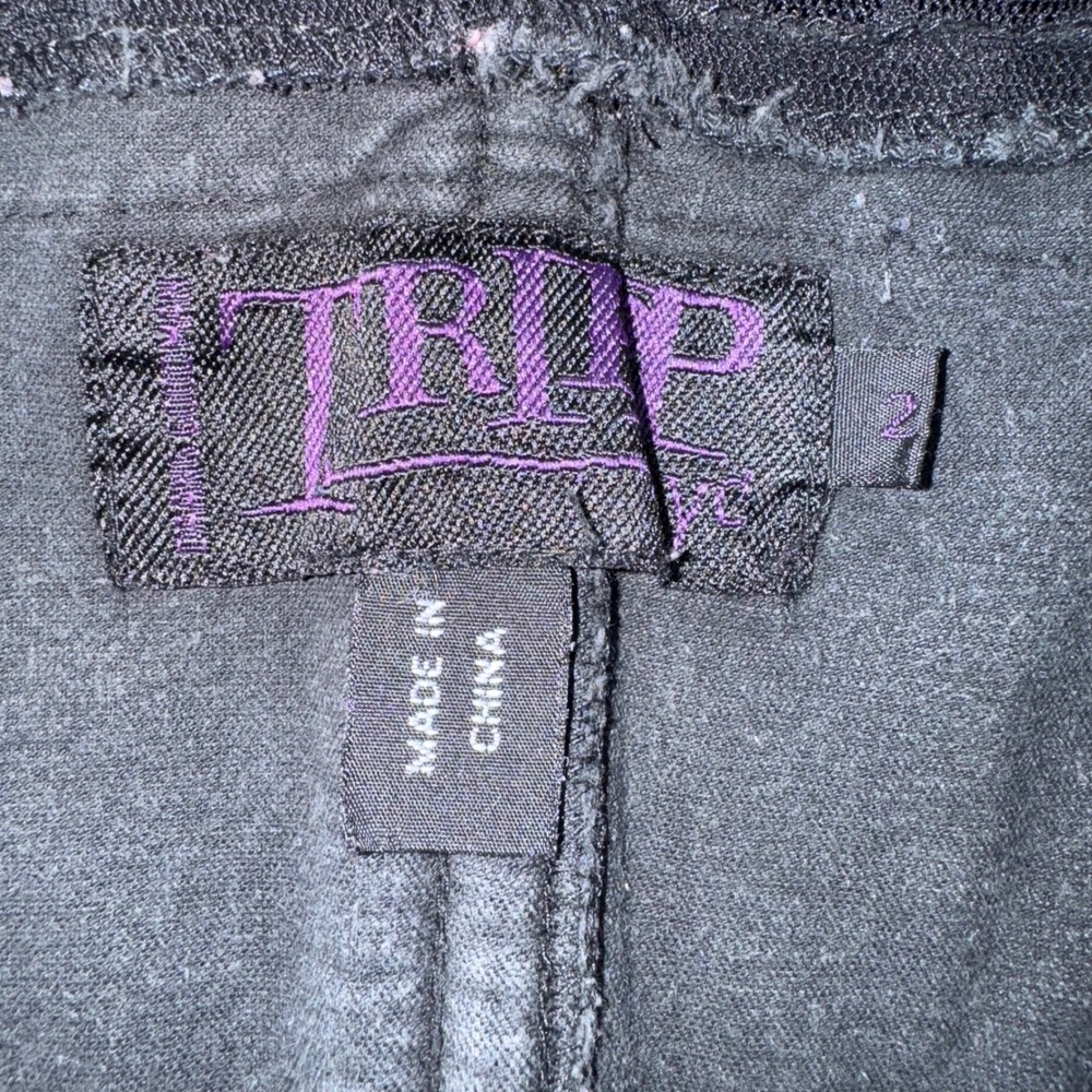 Tripp NYC Velvet Lace Corset Top, Vintage Button Up Gothcore Blouse Plus 2X - Picture 6 of 7
